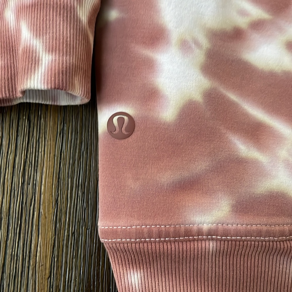 Lululemon Pink and White Tie Dye Pullover Hoodie - Picture 8 of 8